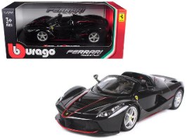 דגם בוראגו מכונית פרארי אפרטה שחורה 1/24 Bburago Ferrari Aperta