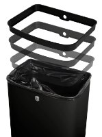 פח אשפה מעוצב חיישן אוטומטי Berlinger Haus BH9795 60L – פח פתוח עם שקית אשפה ושלוש טבעות עליונות