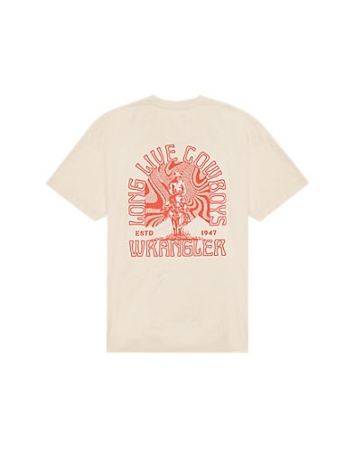 טישירט WRANGLER GRAPHIC TEE לבן וינטז הדפס אדום