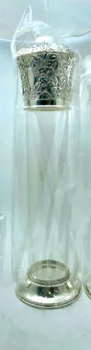 בית מגילה לפורים  טבול בכסף - ריקוע K מודרני- גודל מגילה 30 ס"מ