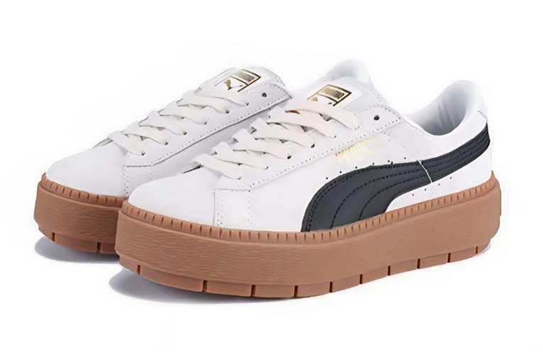 נעלי פומה Puma Basket Platform בז' חום