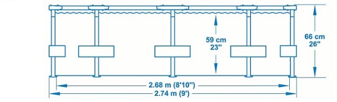 בריכת עמודים צבעונית גן חיות עגולה ללא אביזרים 274X66 סמ 5612F מבית BESTWAY