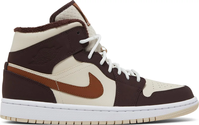 Wmns Air Jordan 1 Mid SE Cream Dark Chocolate