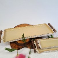 סט מגשי אדמה מוארכים בשילוב ענפי עץ גולמי וחוטי נחושת