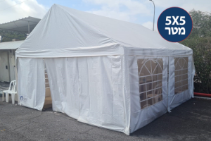 אוהל אירועים ברזל מגלוון למכירה בגודל 5X5 מטר