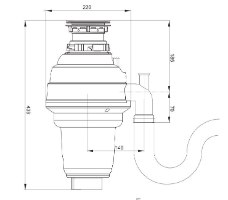 מערכת תת כיורית למים חמים וקרים Orchid כוללת מערכת Brita + טוחן אשפה  1.25 כ"ס