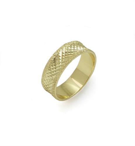 טבעת זהב נישואין 14 קרט רחבה יפהפייה