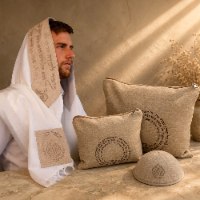 סט טלית ותפילין בהמה דקה מהודר כיסויים דמוי עור איכותיים