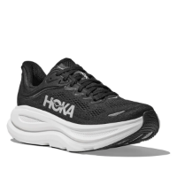 HOKA BONDI 9 WIDE נעלי ספורט גברים בונדי 9 רחבות בצבע שחור/לבן| HOKA גברים