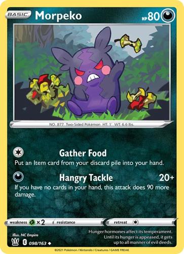 קלף בודד single פוקימון - morpeko - Battle Styles - 098/163