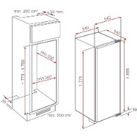 מקרר אינטגרלי דגם TKI2 300 תקה TEKA