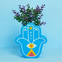 אגרטל חמסה צבעוני Lucky Hand – כחול - מארז לא מושלם