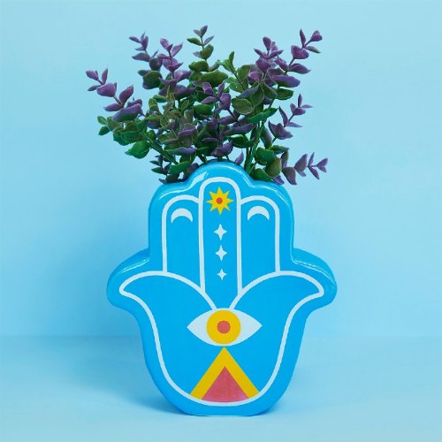 אגרטל חמסה צבעוני Lucky Hand – כחול - מארז לא מושלם