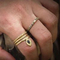 18K Gold Half Eternity Band