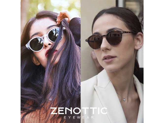 ZENOTTIC רטרו מקוטב משקפי שמש 2023 2022 גברים נשים בציר קטן עגול מסגרת משקפיים שמש פולארויד עדשת UV4