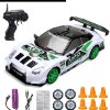 דגם 12 - צבע לבן שחור - מכונית דריפט על שלט Drift נטענת וזריזה