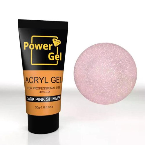 אקריג'ל ורוד כהה שימר ACRYGEL DARK PINK SHIMMER POWER GEL