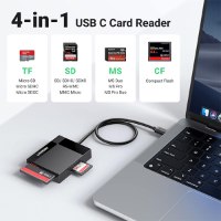 קורא כרטיסים UGREEN SD Card Reader 4 in 1 USB Type-C SD TF CF MS