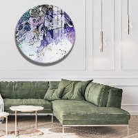 תמונה אבסטרקט מודרנית בצבע סגול לסלון