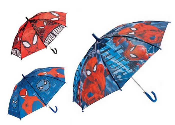 מטרייה לילדים דמות ספיידרמן כחול ואדום 90 ס"מ