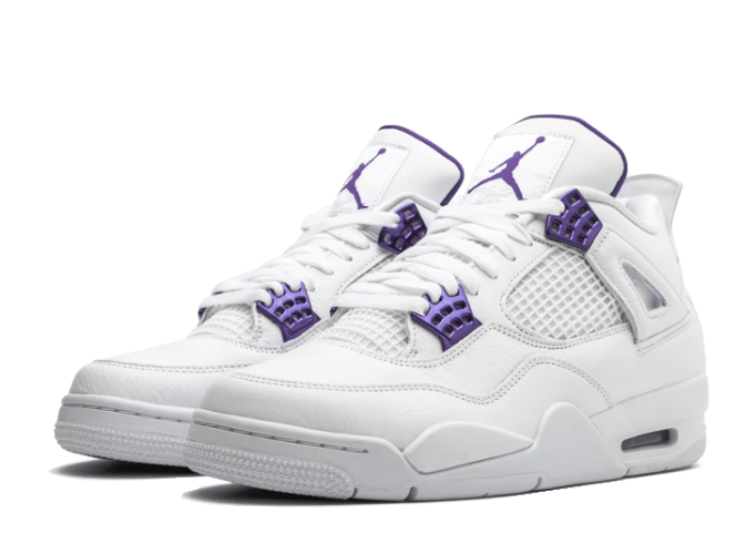 נעלי נייק אייר ג'ורדן Nike Air Jordan 4 Retro ‏לבן סגול