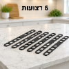 6 רצועות - רצועת סיליקון נמתחת לאבטחת סירים ומניעת נזילות במהלך הובלה - SafeLid