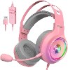ורוד - אוזניות גיימינג EDIFIER G4 TE GAMING 7.1 HEADSET 50MM USB