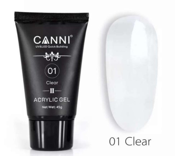 אקריל ג'ל קאני 45 מ”ל | שקוף 01 | קאני CANNI