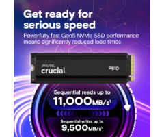 דיסק פנימי Crucial P510 1TB PCIe Gen5 NVMe 2280 M.2 with Heatsync