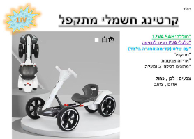 קרטינג ממונע 12V חשמלי מתקפל - Twist