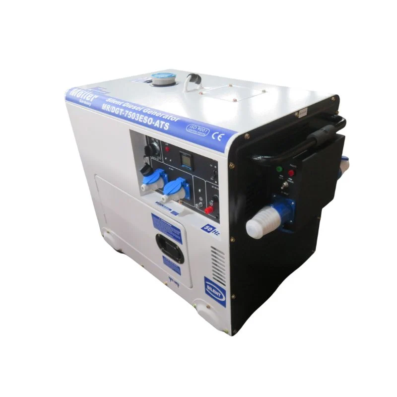 גנרטור דיזל מושתק 7500W חד פאזי כולל ATS של MOLLER GERMANY