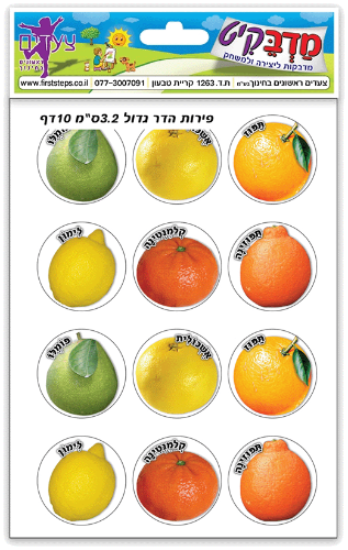 מדבקות פרי הדר גדול
