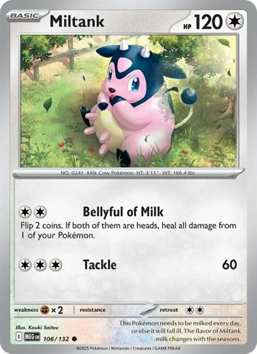 קלף בודד single פוקימון - miltank - Mega Evolution - 106/132