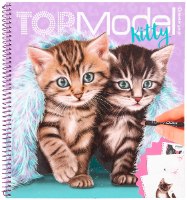 טופ מודל חוברת צביעה ומדבקות עיצוב חתולים TOP MODEL Kitty