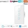לבן - 3 מתגים - מתג קיר לחכם לבית חכם תומך Wifi ו Tuya