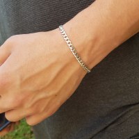 צמיד שרשרת לגבר מכסף סטרלינג 925