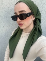 מטפחת סאטן משי ירוק