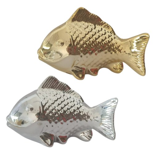 דגים קרמיקה  זהב/כסף