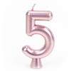 5 - נר מספר רוז גולד חלק