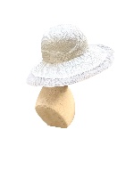 כובע לאירוע בצבע לבן  white summer hat Israel