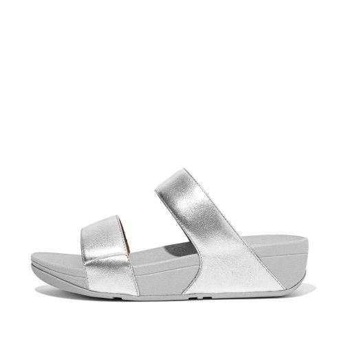 לולו סלייד כסף רצועות חלקות פיטפלופ FITFLOP