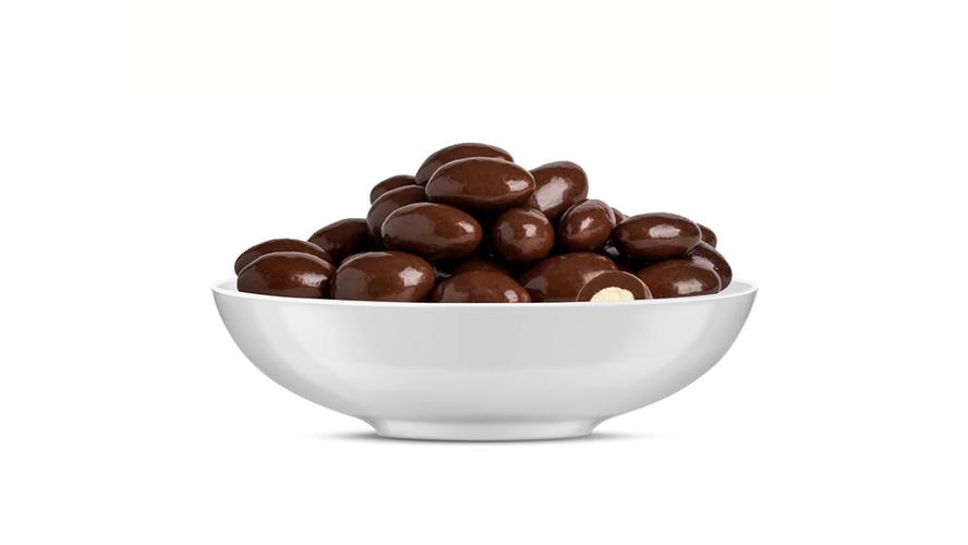שקדים בציפוי שוקולד מריר 100 גרם