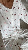 ג'קארד מכופתרת  cherry pj