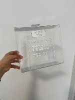 כלי למצה פרספקס שקוף עם נצנצים כסף