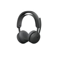 אוזניות Logitech Zone Wireless 2 Es Teams Version Native Bluetooth – אוזניות קשת אלחוטיות אפורות כהות עם מיקרופון גלוי