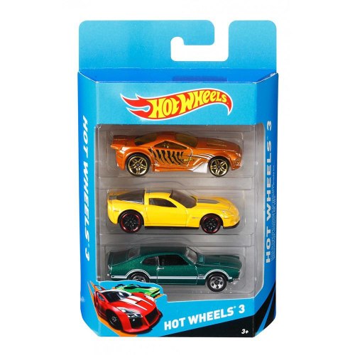 הוט ווילס - 3 מכוניות במארז - HOT WHEELS K5904