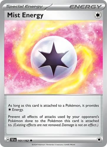 קלף בודד single פוקימון - mist energy - Temporal Forces - 161/162