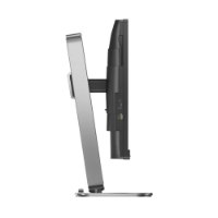 מסך מחשב עסקי 27 אינץ' Philips 27B2N4500 – המסך נראה במבט צד עם רגל כסופה ובסיס שטוח