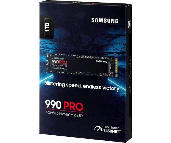 דיסק פנימי Samsung 990 PRO 1TB GEN4 - SSD NVMe - קריאה עד 7450 מב"ש / כתיבה עד 6900 מב"ש