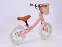 אופני איזון וינטג כולל סלסלת קש בצבע ורוד 28858P מסדרת Retro line